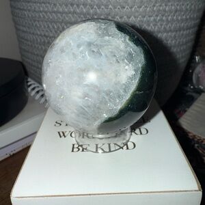 Moss agate sphere